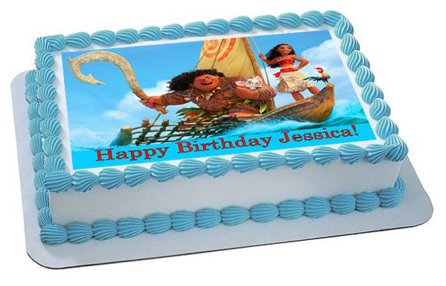 Moana 2 Edible Birthday Cake Topper