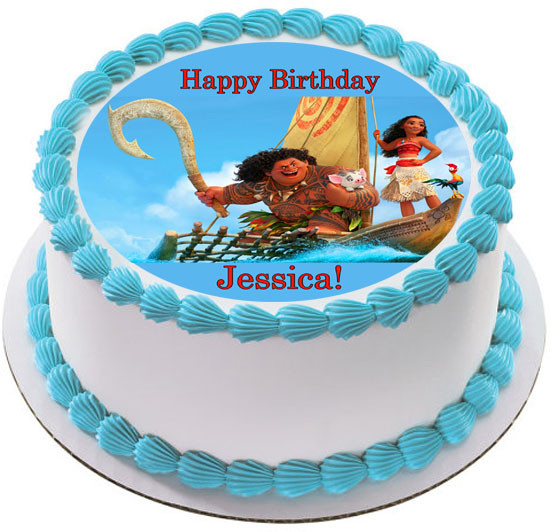 Moana 2 Edible Birthday Cake Topper Moana 2 Edible Birthday Cake Topper
