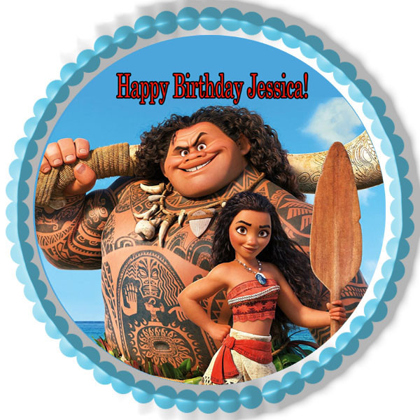 Moana 3 Edible Birthday Cake Topper