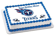 Tennessee Titan Edible Birthday Cake Topper OR Cupcake Topper, Decor