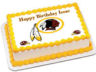Washington Redskins Edible Birthday Cake Topper OR Cupcake Topper, Decor