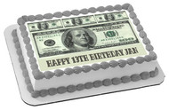100 dollar bills B - Edible Cake Topper OR Cupcake Topper