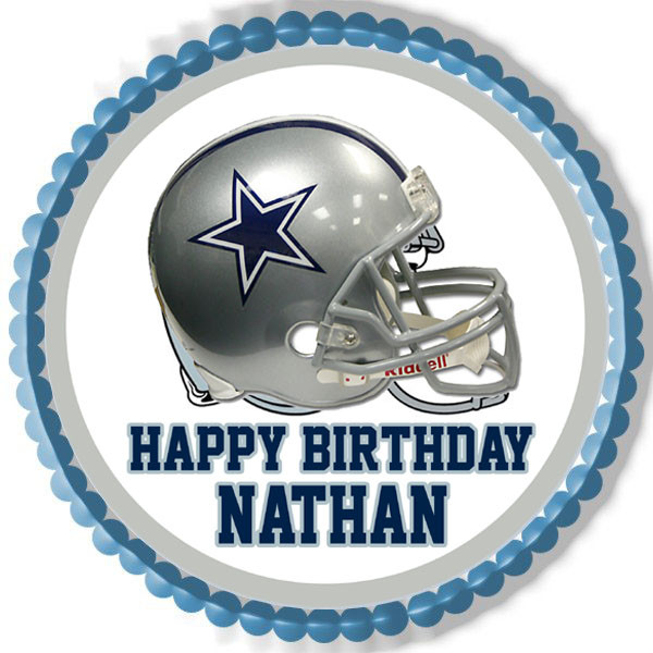 Dallas Cowboys Edible Birthday Cake Topper