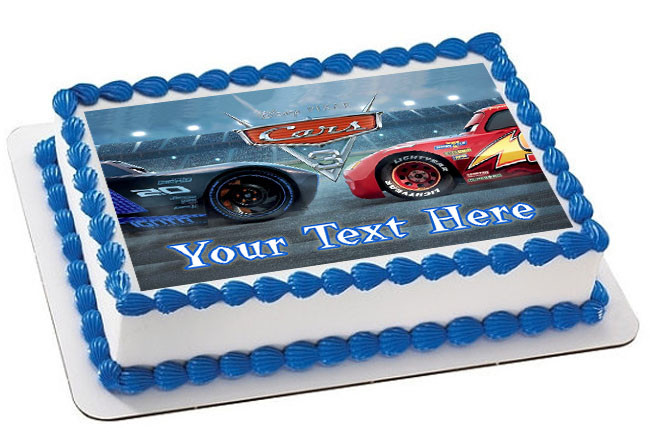 Disney Pixar Cars Lightning Mcqueen 3 Edible Birthday Cake Topper