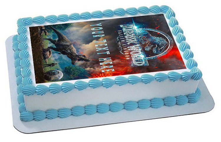 Jurassic World The Fallen Kingdom Edible Birthday Cake Topper - fallen kingdom roblox