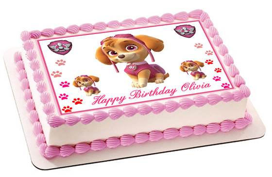 PAW PATROL SKYE 2 Edible Birthday Cake Topper