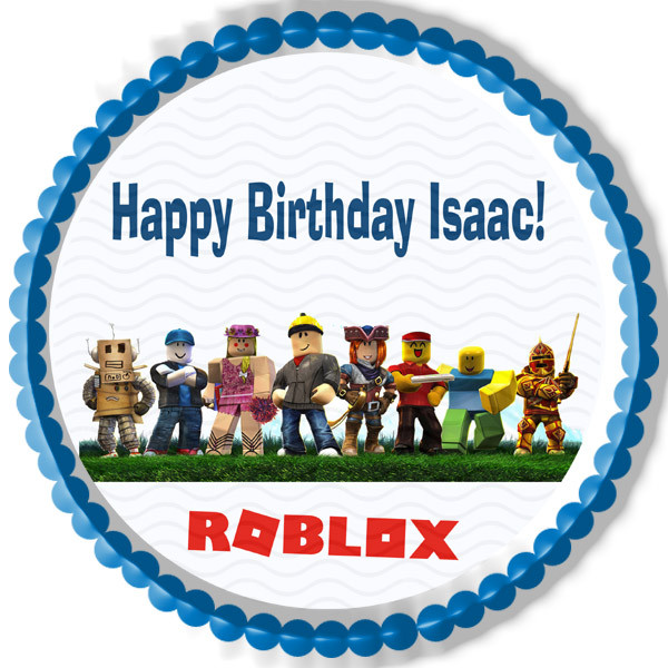Roblox Edible Birthday Cake Topper - roblox font happy birthday