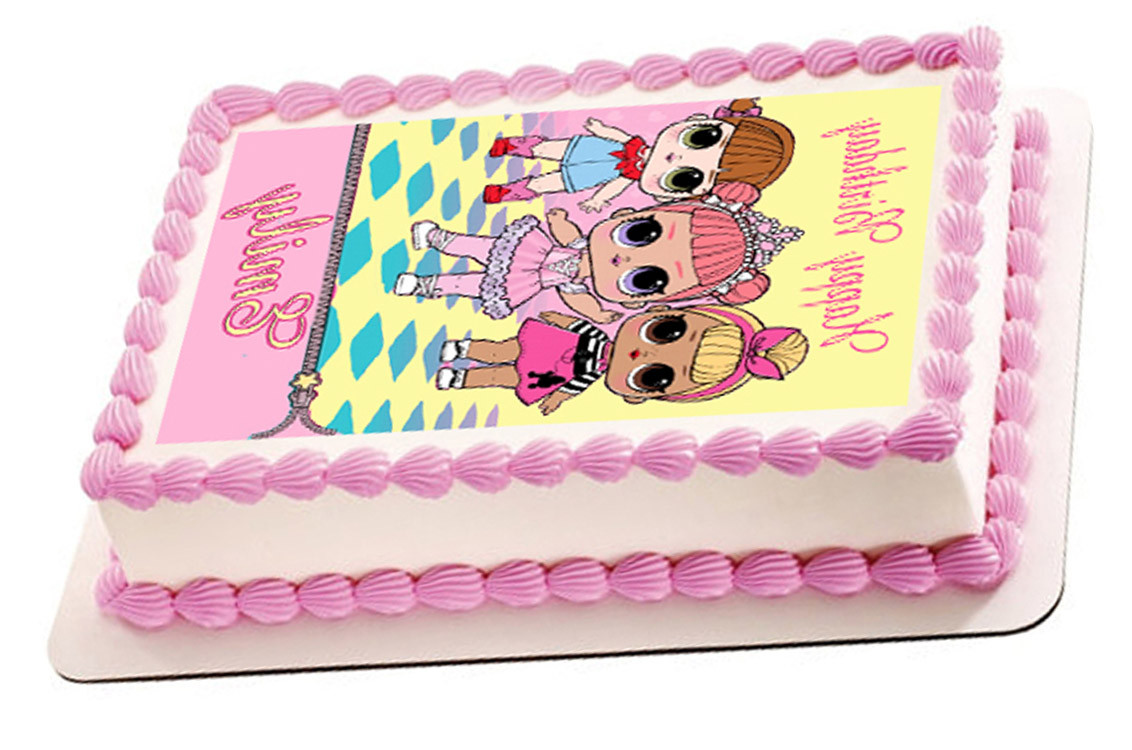 Lol Suprise Dolls Edible Birthday Cake Topper