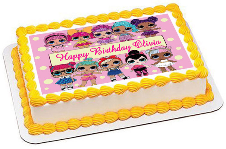Lol Suprise Dolls Edible Birthday Cake Topper