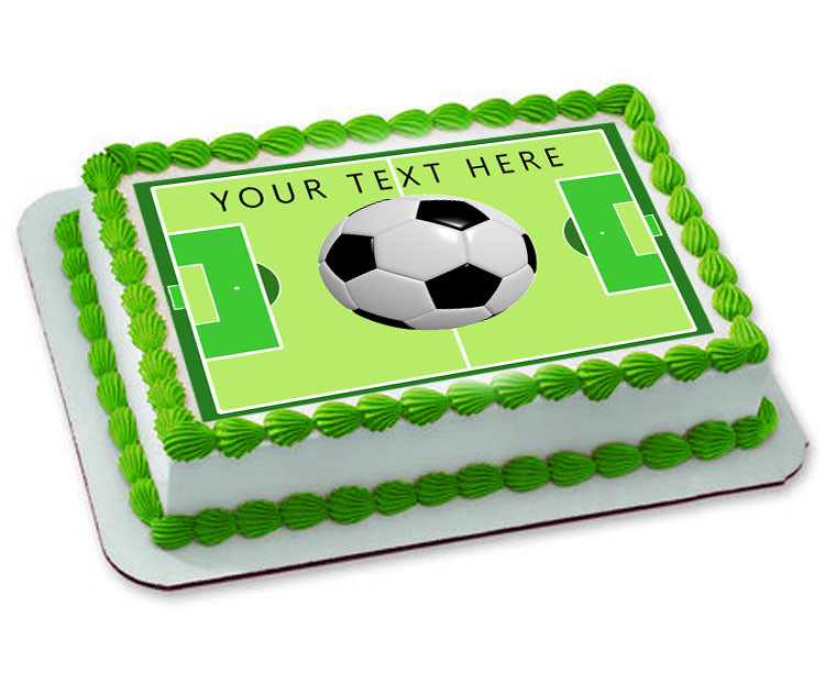SOCCER BALL Edible Birthday Cake Topper