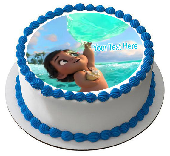Baby Moana Edible Birthday Cake Topper Baby Moana Edible Birthday Cake Topper