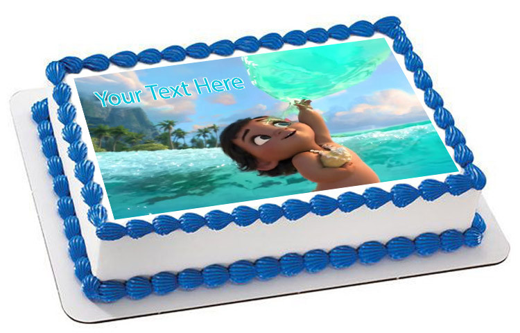 Baby Moana Edible Birthday Cake Topper Baby Moana Edible Birthday Cake Topper