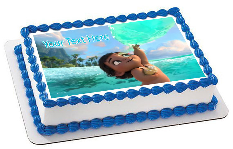 Baby Moana Edible Birthday Cake Topper