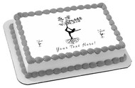 Yoga - Edible Cake Topper OR Cupcake Topper, Decor