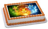 POKEMON 1 Edible Birthday Cake Topper OR Cupcake Topper, Decor