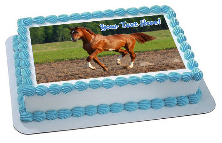 Edible Cake Topper or Cupcake Topper Nr2 Horses 