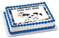 Happy Cow - Edible Cake Topper OR Cupcake Topper, Decor