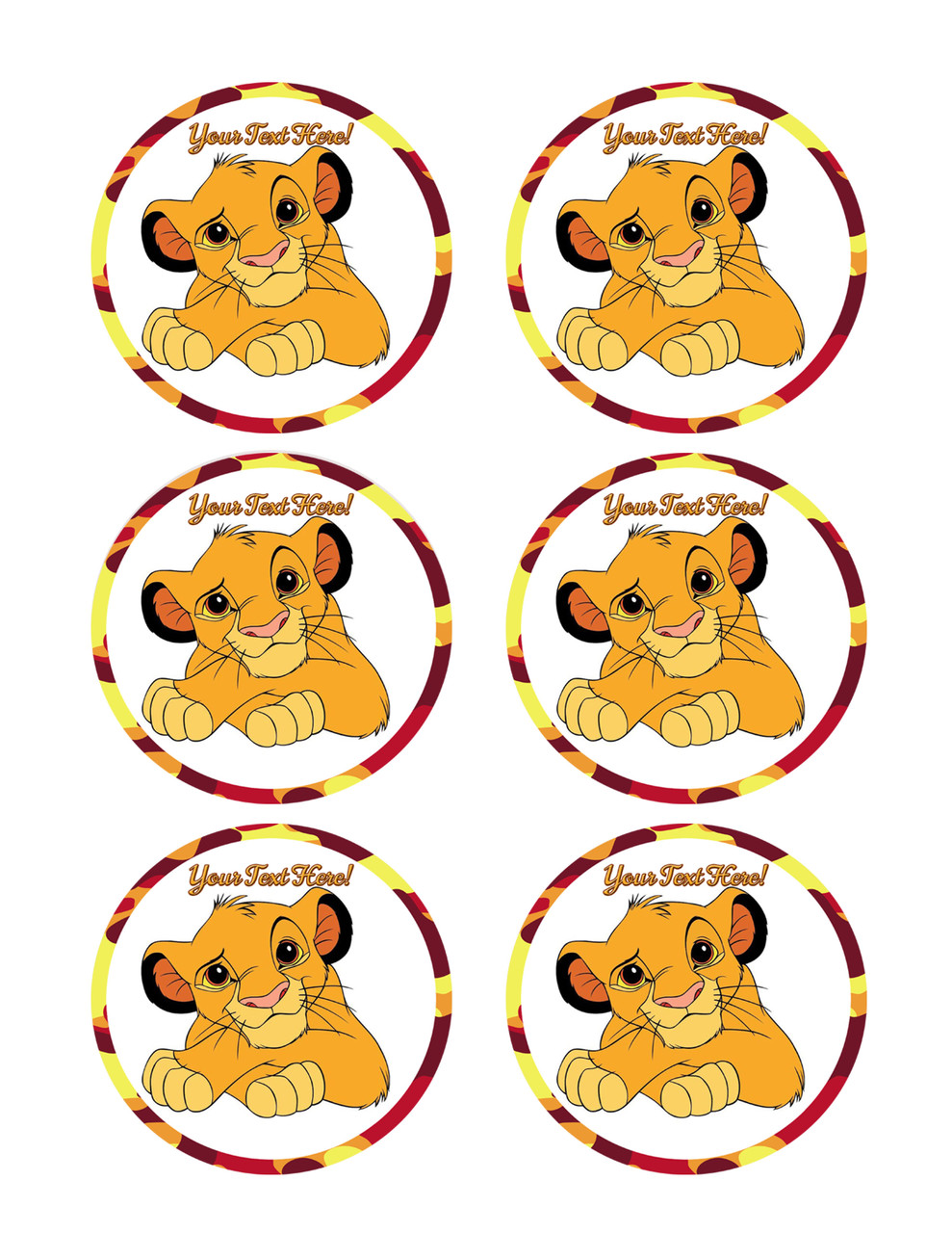 Cute Lion Edible Birthday Cake Topper cute-lion-edible-birthday-cake-topper