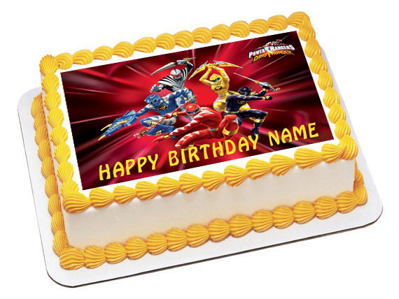 Power Rangers Edible Birthday Cake Topper Power Rangers Edible Birthday Cake Topper