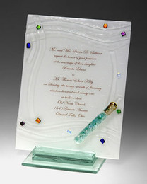 Beames Designs Fused Glass Wedding Invitation