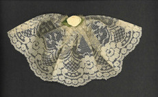 Ivory Lace Headcovering with Rose
