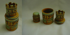 Vichinsky Pottery "Hidden" Ceramic Havdalah Set