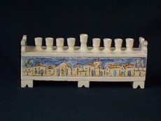 Vichinsky Pottery Ceramic Jerusalem Menorah