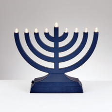 Lite Judaica Deluxe White Electric Menorah with Bulbs Rite
