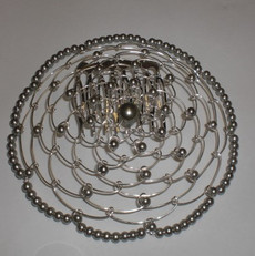 Silver Beaded Wire Head Covering
