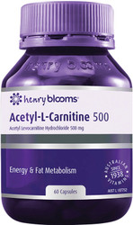 Henry Blooms Acetyl L Carnitine 500mg 60 Caps