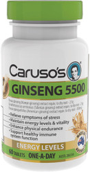 Caruso’s Natural Health Ginseng 5500mg 60 Tabs