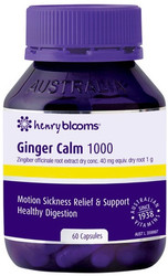 Henry Blooms Ginger Calm 1000mg 60 Caps x 3 Pack