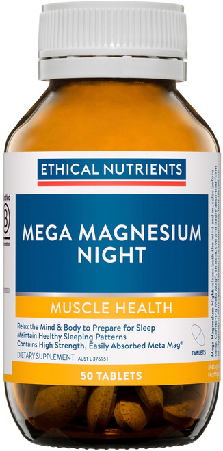 Ethical Nutrients Mega Magnesium Night Tablets 50 Tabs
