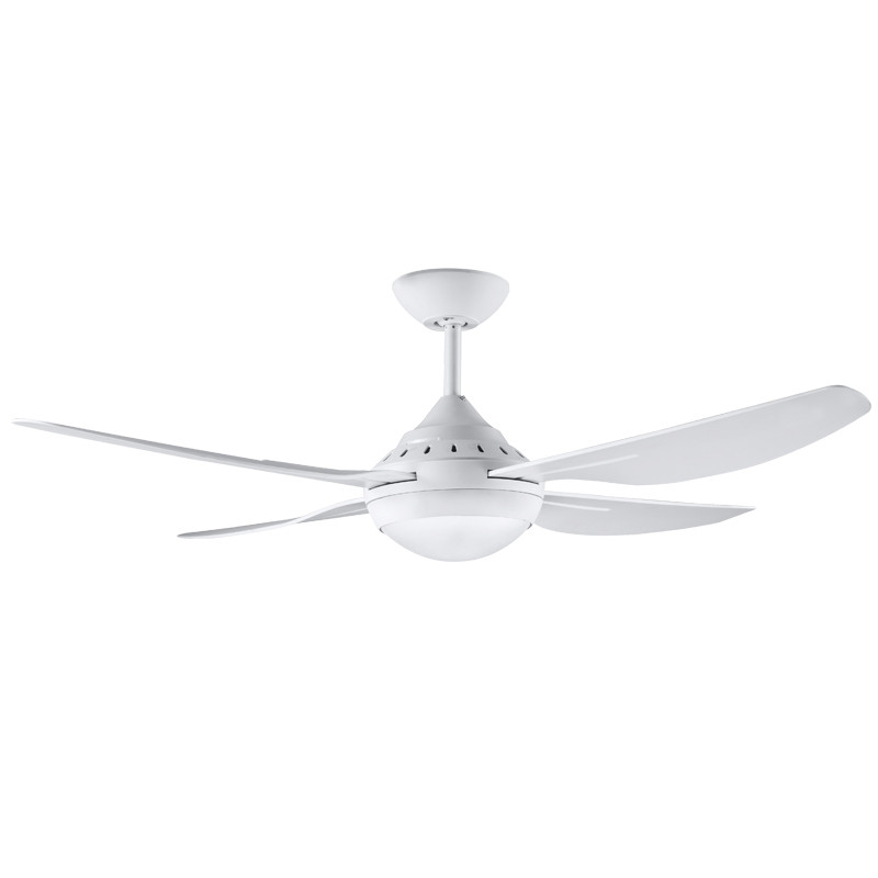 Deka Rus 120cm White Plastic Indoor Outdoor Ceiling Fan Led Light
