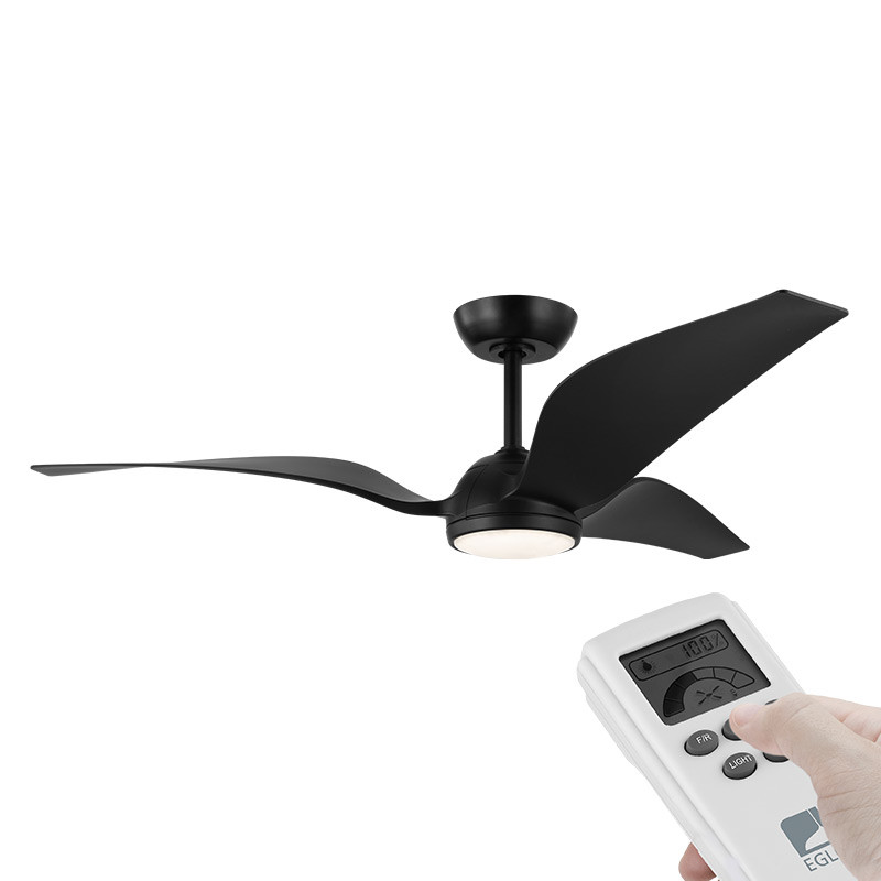 Eglo Seagull Dc Motor 142cm Black Led Light Remote Ceiling Fan