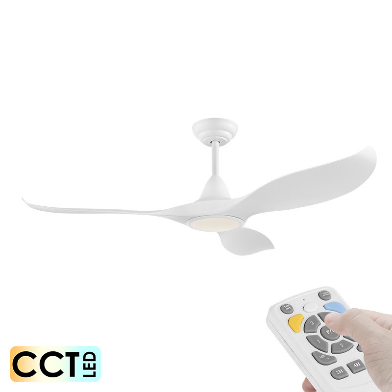 Eglo Noosa Dc Motor 132cm White Led Light Remote Ceiling Fan