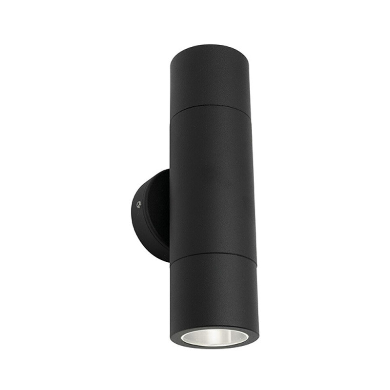 Cougar Stockholm Gu10 Exterior Up Down Wall Light Black
