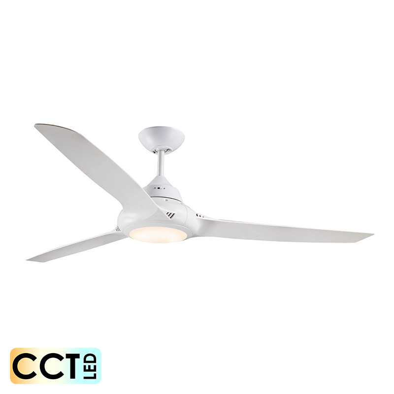 Decco Evo 2 147cm White Plastic Indoor Outdoor Ceiling Fan Led Light