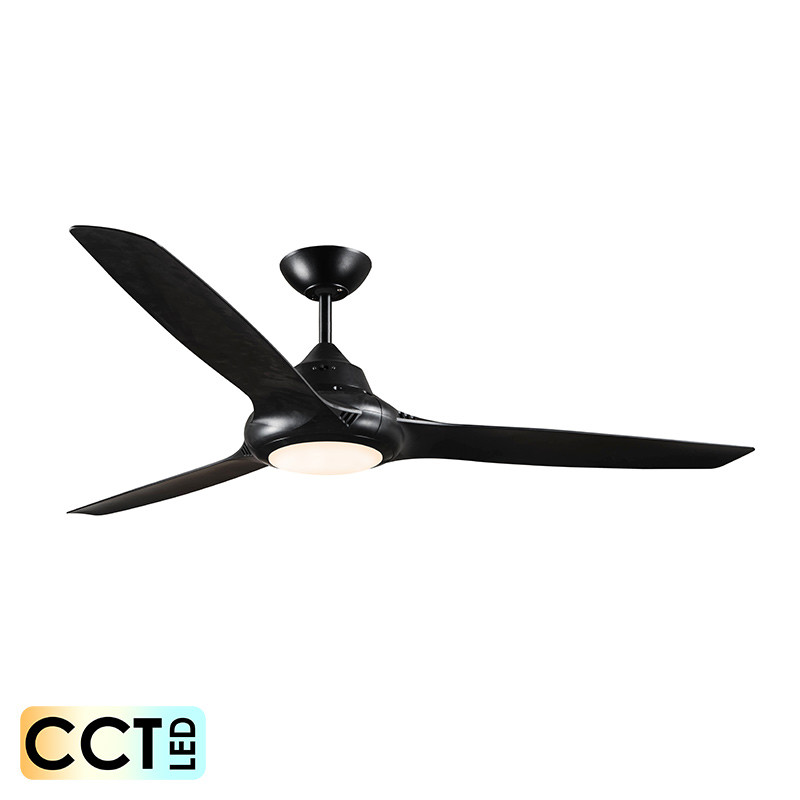 Decco Evo 2 147cm Black Plastic Indoor Outdoor Ceiling Fan Led