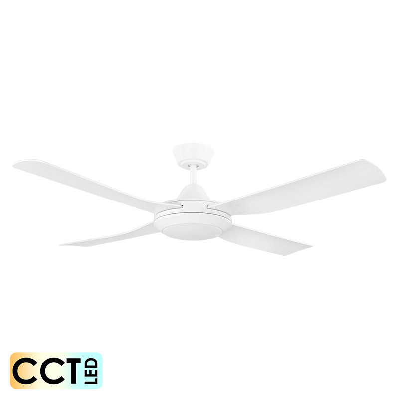 Eglo Bondi 122cm White Plastic Indoor Outdoor Ceiling Fan Led Light