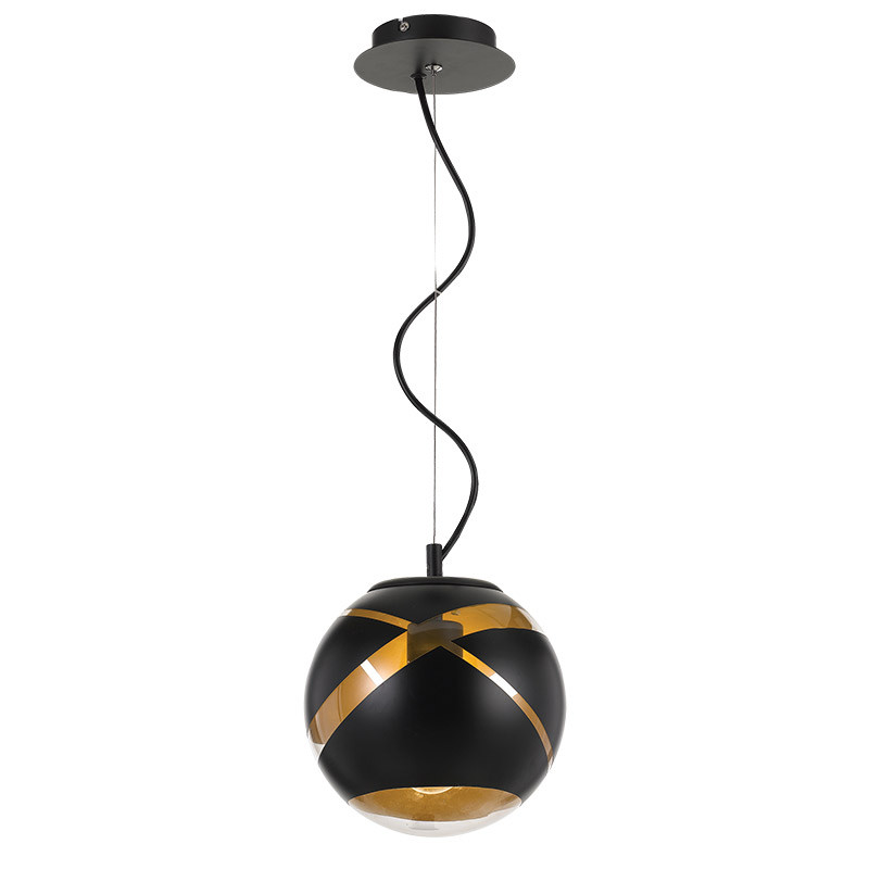 Telbix Matrix 20 Small Hanging Pendant Black Gold