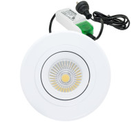 Atom AT1034 Premium White Down Light Gimble & 12w LED COB Module