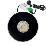 Atom AT1034 Premium Black Down Light Gimble & 12w LED COB Module