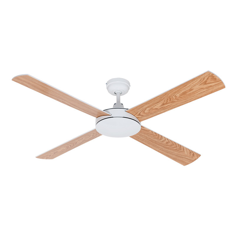 Mercator Caprice 130cm White Motor Reversible Timber Blades Ceiling Fan