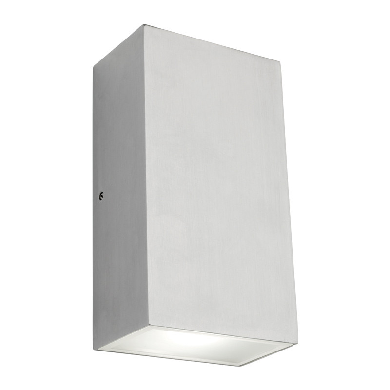 Mercator Brenton Square Led Exterior Up Down Wall Light B Chrome