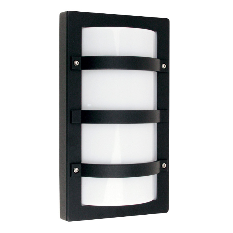 Oriel Trio Rectangle Aluminium Exterior Wall Light Black Galaxy Image 1