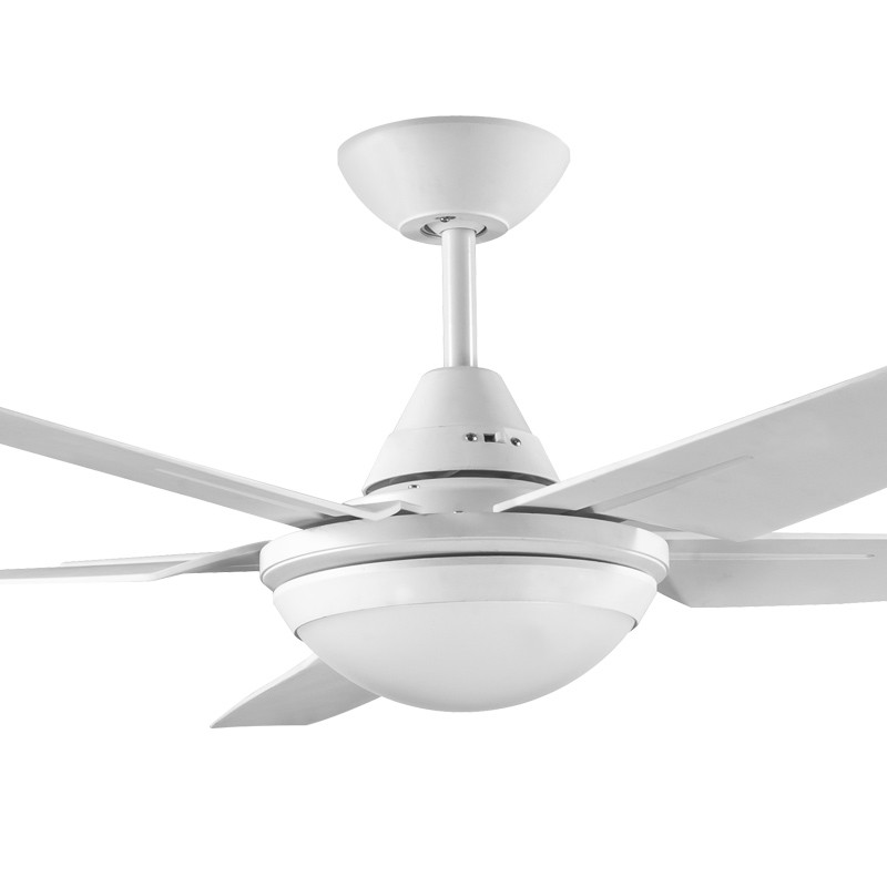 Deka Randle 130cm White Plastic Indoor Outdoor Ceiling Fan Led