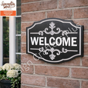Personalize This Sign Shape - Fancy Welcome