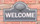 PVC Welcome Sign with 3D Seashell.