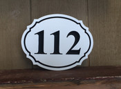 This is a very versatile shape. Fits easily under your mailbox or on a wall as a wall plaque.